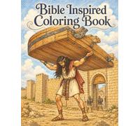 Bible Inspired Coloring Book: Peaceful Christian 50 Coloring Pages for Kids, Families, and Bible Story Time