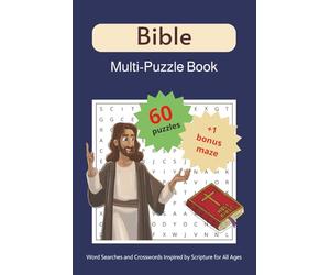 Bible Multi-Puzzle Book: Multiple Word Searches and Crosswords Inspired by Scripture for All Ages | 900 Words | Pocket-Sized 6×4 Book | Bonus Maze | 121 pages