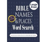 Bible Names & Places LARGE PRINT Word Search Puzzle Book: Word Search with Easy to Read about Bible Names, God, Christian, Biblical, Jesus & Places ... | 50+ Puzzles... Gift for Vacations, Holidays