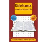 Bible Names Word Search Puzzle Book: Word Searches with Easy-to-Read Print about Bible Names, Bible Words, Bible Places, and More | 6x9 Inches, 110 ... Gift for Vacations, Holidays, and Free Times