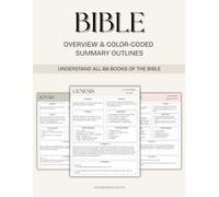 Bible Overview & Color-coded Summary Outlines: Bible Study Book to Understand all 66 Books of the Bible