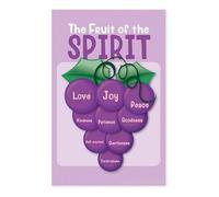 Bible Posters for Kids Fruit of the Spirit Sunday School Decorations for Christian Classroom Church Nursery Wall Art(Unframed,12x18inch(30x45cm))