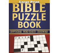 Bible Puzzle Book 60 Puzzles: Bible Puzzle book with Easy to Read Large Print about Bible, Bible Verses, Biblical Figures and More | 8.5x11 inches 120 ... ... Gift for Friends, Family, Christmas