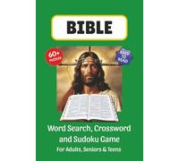 Bible Puzzle Book: Word Search, Crossword and Sudoku Game, Easy to Read Print about Bible, Christian Faith, Love and More | 6x9 inches, 120 pages | 60 ... for Vacations, Holidays and Leisure Time