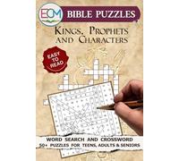 Bible Puzzles #3: Kings, Prophets and Characters: Word Search and crossword Puzzles: with Easy to Read Print About Kings, Prophets and Characters, and ... Egypt, Rome and More | 6x9 inches, 122 Pages