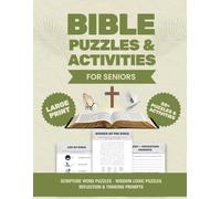 Bible Puzzles & Activities for Seniors: Faith-based Words & Logic Brain Games, Inspiring Bible Verses for Older Christian Adults to Strengthen Faith & Focus, Thoughtful Gift for Parents & Grandparents