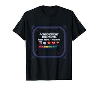 Bible Recap 365 Days Pixel Achievement Retro Faith Camiseta