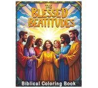 Bible Stained Glass Coloring I The Blessed Beatitudes Coloring Book I Coloring Book for Adults & Kids I Biblical Coloring Book: Christian Coloring ... I Bible Stories I Sunday School Activity Book
