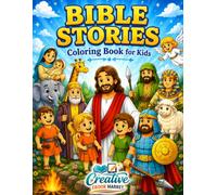 Bible Stories Coloring Book For Kids: 50 Bible Stories for Kids to Read, Learn, and Color