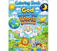 bible story coloring book: God Creates the World - A Bible Story Coloring Book for Kids to Learn About Faith, Creation, and God’s Love