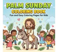 Bible Story Coloring Pages: Fun and Easy Bible Palm Sunday Coloring Book for Kids