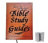 Bible Study Guide for Women Men, Bible Study Guides 66 Pages PU Leather Cover, Daily Spiritual Growth Notebook for Beginners | Christian Gift