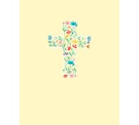 Bible Study Journal with Floral Cross - Extra Large 8x10 400 Page Church Notebook for Easy Note Taking & Journaling- Women and girls Journaling - Faith-Based Religious Gifts & Bible Study Note taking