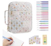 Bible Study Kit - Christian Learning Tools with Case, Highlighters, Pens, Bookmarks & Labels,Bible Study Supplies Journaling Kit - for Girls School Beginners Prayer Adults Woman Teen Daily Devotion Fa