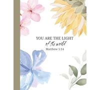 Bible Study Notebook for Women - Christian Floral Faith Journal with Watercolor Flowers - College Ruled, 110 pages - Devotional Prayer & Scripture Journal - Christian Gift for Her