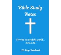 Bible Study Notes: Bible Study Notebook with Space for date, Christian Gifts, Religious Gifts, 120 Pages