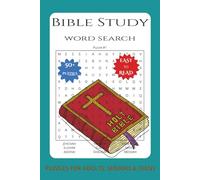 Bible Study Word Puzzle Book: Word Search with Easy to Read Print about Bible, Bible Study, God 's Word and more/ 6x9 inches, 110 pages/ 50+ Plus ... Great Gift for Bible Lovers for all ages.