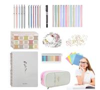 Bible Tabs, Writable Bible Book Tabs Set, 9.84x14.57x1.97 inches Decorative Sticky Notes with Highlighters Pens and Decals for Journaling, School, Home Devotional & Church Study