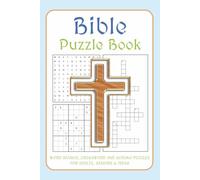 Bible themed Puzzle Book: Word Searches, Crosswords and Sudoku Puzzles with Easy to Read Print about Religion, Church, Jesus and More I 6x9 inches, ... … Gift for Vacations, Holidays and Free Times