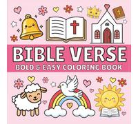 Bible Verse Coloring Book Bold and Easy: Bible Memory Verse Coloring Book for Kids Ages 4-10 | Fun Bible Study Coloring Pages | Easy Bible Verse Activity Book for Children