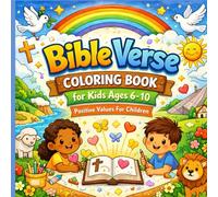 Bible Verse Coloring Book for Kids Ages 6-10 - Positive Values for Children: 40 Fun and Uplifting Christian Coloring Pages with Easy Scripture, Faith Lessons, and Character-Building Fun for Children