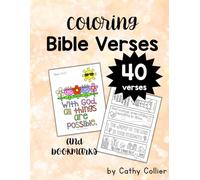 Bible Verse Coloring Book for Kids: Fun and Inspirational Christian Coloring Pages with Scriptures for Ages 4-8 - Perfect for Sunday School, ... for children encourages creativity, gratitude