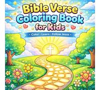 Bible Verse Coloring Book for Kids: Size 8.5*8.5 | Pages 104 | 50 Big Images of Color the Word of God with Fun & Faith-Filled | Ages 4-15 | Color Test Page Included
