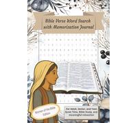 Bible Verse Inspired Word Search Women of the Bible Edition: Memorization Journal and Word Search Puzzle Book, for Adults, Seniors, Teens, Bible ... inches, 160 Pages, 50+ Puzzles | Gift for yo