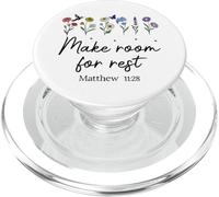 Bible Verse Matthew 11 28 Make Room for Rest Trust God Jesus PopSockets PopGrip para MagSafe