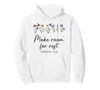 Bible Verse Matthew 11 28 Make Room for Rest Trust God Jesus Sudadera con Capucha