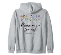 Bible Verse Matthew 11 28 Make Room for Rest Trust God Jesus Sudadera con Capucha