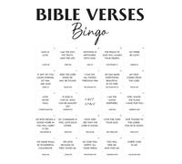 Bible Verses Bingo: 40 player Scripture and Faith Themed Party Games for Sunday School, Christ Centered Games, Biblical Activities