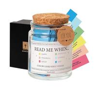 Bible Verses Jar, Frasco de Versículos Bíblicos, 90 Tarjetas de Oración con Versículos de la Biblia, Tarro de Versículos de la Biblia Read Me When, para Ánimo Cristiano Regalos de Ánimo (A)