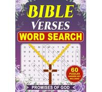 Bible Verses Word Search - Promises of God: 60 Large-Print Puzzles with Scripture Verses and Answer Key