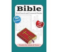 Bible Word Search and Crossword Puzzles: Word Search and Crossword Puzzles with Easy to Read Print about the Bible | 6x9 inches, 120 pages | 50+ ... Gift for Vacations, Holidays and Bible Study