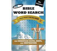 Bible Word Search Book: with Easy to Read Print, Jesus, Hope, Faith, and More| 6x9 inches, 110 pages| 50+ Puzzles... Gift for Vacations, Church, and Leisure