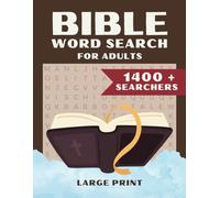 Bible Word Search Books for Adults Large Print: Puzzle Brain Game