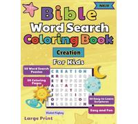 Bible Word Search Coloring Book For Kids - Creation: 50 Puzzles, 50 Coloring pages, 50 Easy-to-Learn Scriptures, Large Print (Bible Word Search Coloring Books)