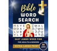 Bible Word Search Extra Large Jumbo Print for Adults & Seniors: Easy Word Finds with Scripture Verses & Quotes - Christian Activity for Elderly (Extra Large Print Words Search Books, Jumbo Font)