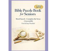 Bible Word Search for Senior: Large Print Word Search, Scramble & Complete the Verse Puzzles to Support Focus, Calm and Mental Clarity