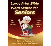 Bible Word Search for Seniors: Large Print Easy Puzzles for Relaxation, Brain Health & Spiritual Joy | 80 Faith-Based Word Search Games