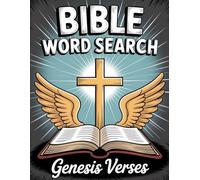 Bible Word Search Genesis Verses: Large Print Devotional Brain Games & Coloring Pages for Adults and Seniors