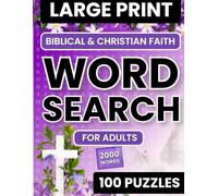 Bible Word Search Large Print: Inspiring Christian Word Find Puzzles for Adults, Women, and Seniors. 100 Themed Puzzles, 2000 inspiring words: Large ... - 100 Puzzles for hope, love and redemption