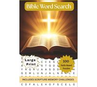 Bible Word Search Large Print & Memory Verse Challenge: 100 Christian Puzzles for Adults & Seniors | Faith-Based Activities & Scripture Memory Games to Grow in God’s Word