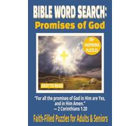 BIBLE WORD SEARCH: PROMISES OF GOD: 50+ Easy-to-Read Puzzles on God’s Promises of Hope, Strength & Faith | 6×9 Inches, 110 Pages | Devotional Word ... for Bible Study, Encouragement & Holidays.