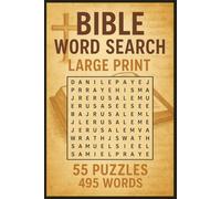 Bible Word Search Puzzle: Bible themed Word Search Puzzle Book: Word search with large print. easy to read cream colored pages about the Bible | 55 ... .... Gift for Vacations, Holidays, Free Time