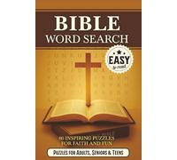 Bible Word Search Puzzle Book: 80 Inspirational Puzzles with Bible Verses, Faith, and Christian Inspiration | travel size 6x9 inches, 120 pages | ... for Church Groups, Holidays, and Quiet Times
