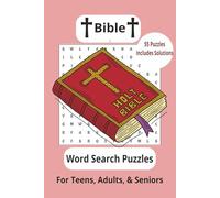 Bible Word Search Puzzle Book: Calming and Creative Bible Themed Word Search Puzzles, Easy to Read Print about The Bible, 55 puzzles, 6x9 inches, Gift for Vacation, Holidays, and Free time