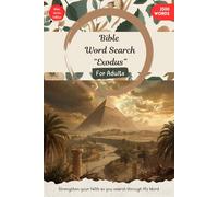 Bible Word Search Puzzle Book - Exodus: Word Searches with Easy to Read Print about Bible, God, Faith and More | 6x9 inches, 200 pages | 100 Puzzles ... Gift for Vacations, Holidays and Free Times
