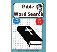 Bible Word Search Puzzle Book: Word searches with easy to read Print about Bible, Inspiring Christian Word Find Puzzles For Adults, Teens, and Seniors. 6X9 inches, 110 pages, 50 + Puzzles
